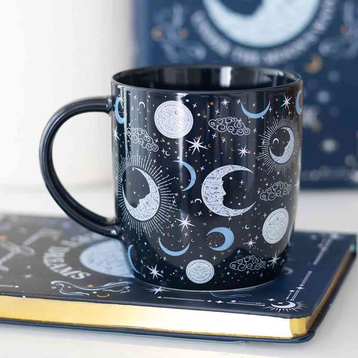 Something Different - Blue Moon Print Mok/beker - Blauw