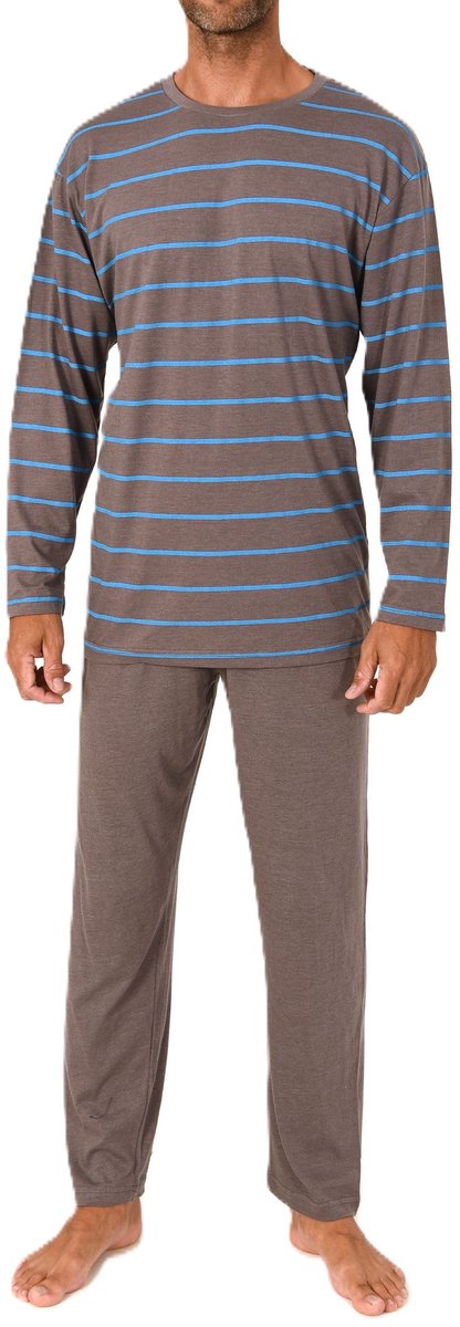 Normann herenpyjama met lange mouwen in elegante strepenlook