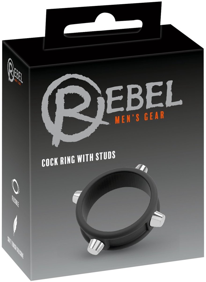 Rebel Cock Ring w Studs