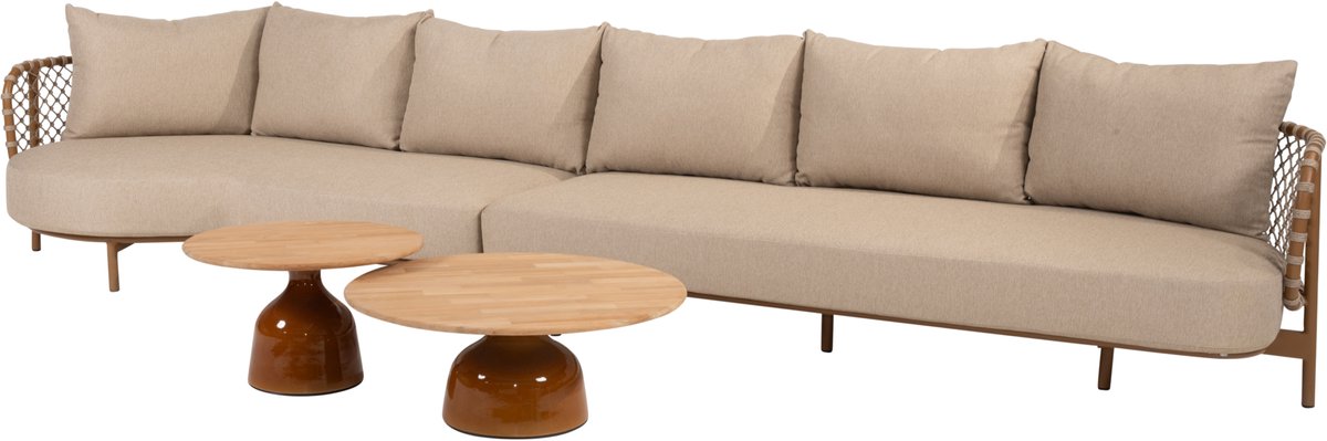 June Martinique chaise longue loungeset 4 delig teak amber 4 Seasons Outdoor