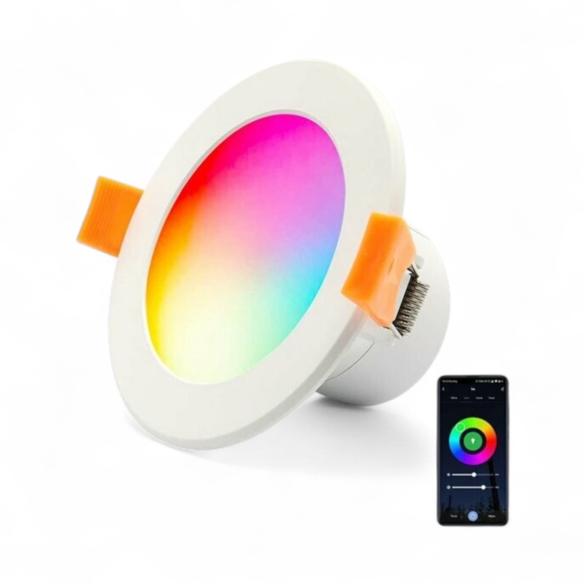 Wifi Inbouwspot | Inbouwspot | Wifi | App bediening Tuya | Inbouw met accessoires | RGB warm wit koel wit | Spraakgestuurd Google Alexa | RGB CW