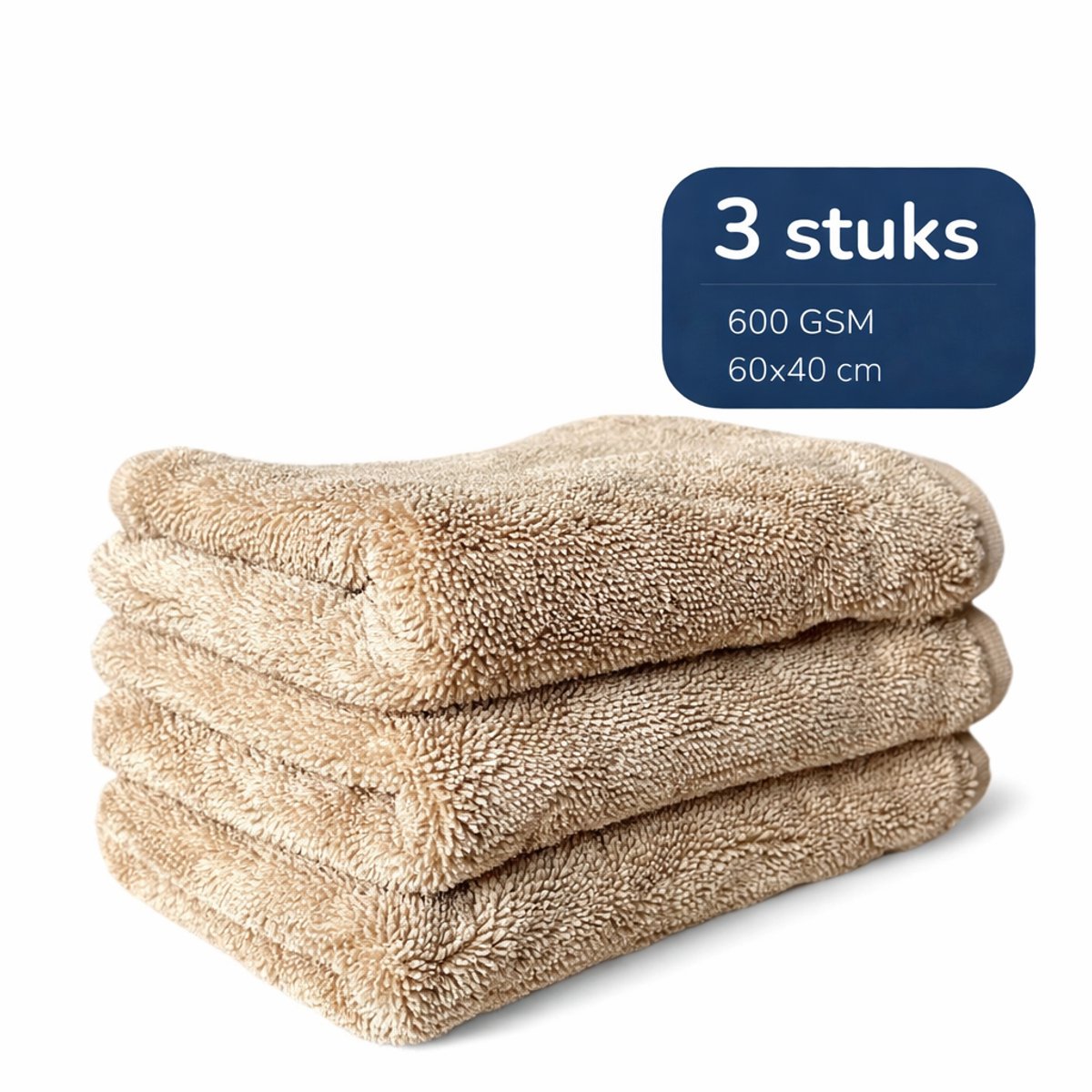 TileDry® 3 stuks - Droogdoek Badkamer - Hoge Kwaliteit - Droog doeken voor Badkamer, Auto, en Keukenschoonmaken - Raamdoeken Streepvrijdroog - Microvezeldoekjes Schoonmaak - Fastdry Wonderdoekjes - Streeploos & Kalkvrij - Absorbeert tot 800ML-60x40cm