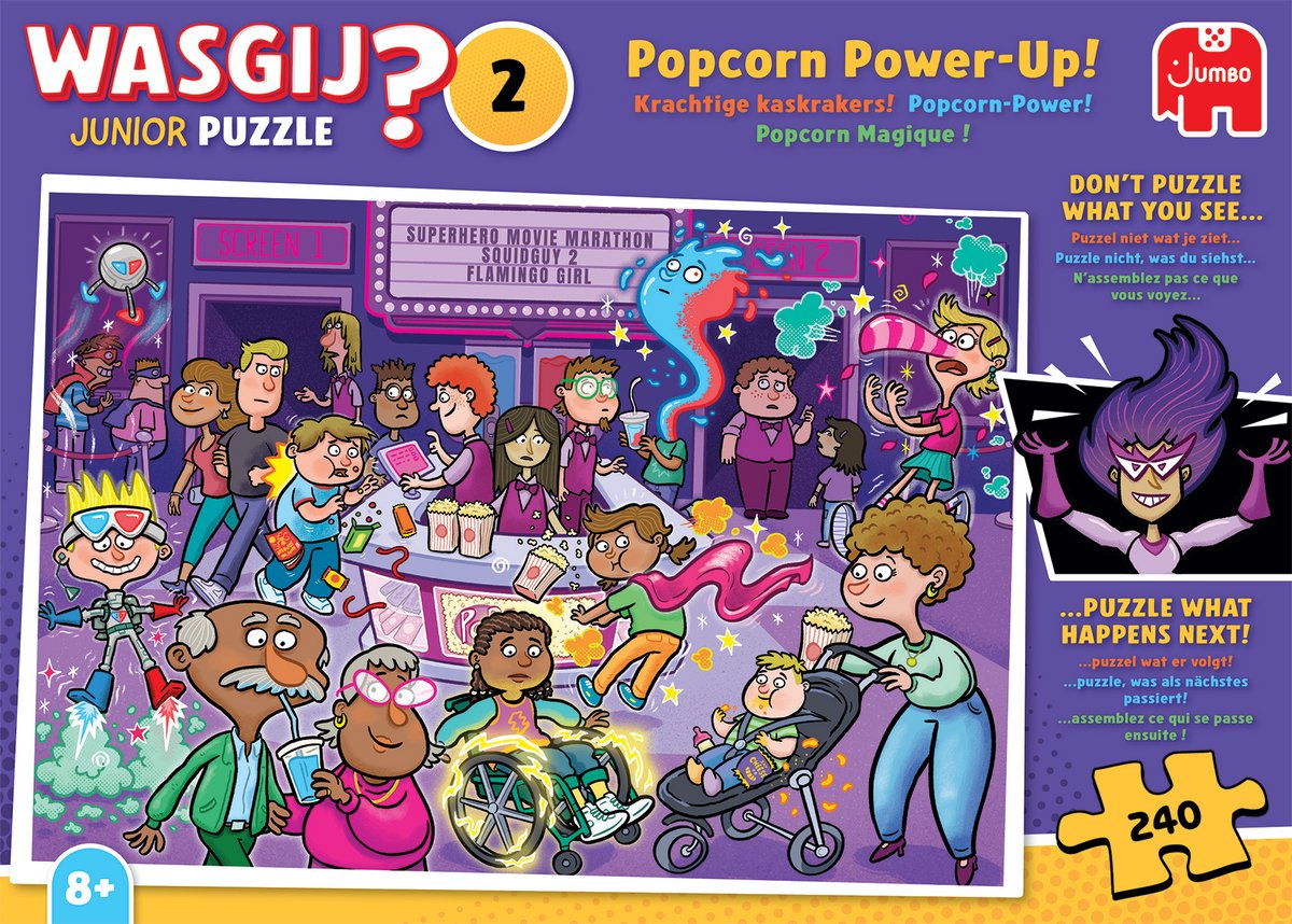 Wasgij Junior - Krachtige kaskrakers! - 240 stukjes - Legpuzzel voor kinderen — afbeelding 5