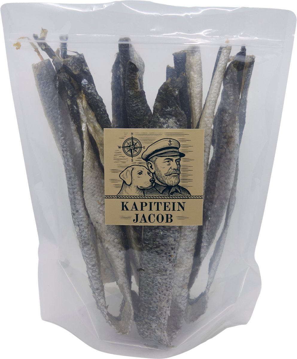 Kapitein Jacob Hele Zalmhuiden voor Hond - Hondensnacks - 300 Gram - Zalmhuid Hond