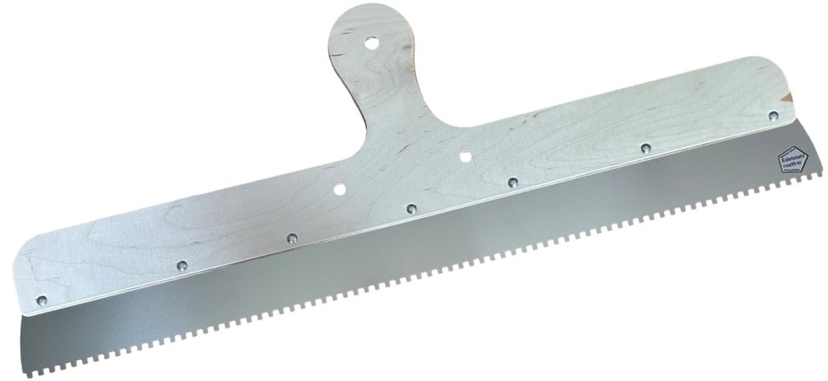 Egaliseerrakel Hout – RVS Blad – Vertanding C1 (4x4 mm) – 60cm