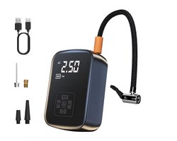 Stemap Compressor Bandenpomp - Elektrische Fietspomp - Luchtcompressor voor Auto, Scooter, Motor & Fiets - 3.600mAh - Oplaadbaar & Draagbaar - Met Verlichting - Tot 10bar