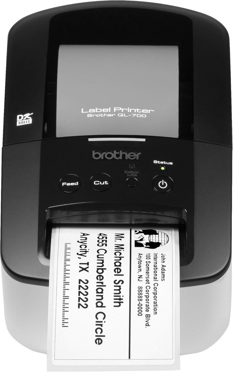 Snelle Etikettenprinter 93 Labels P/Min Zwart Wit voor Verzending en Organisatie