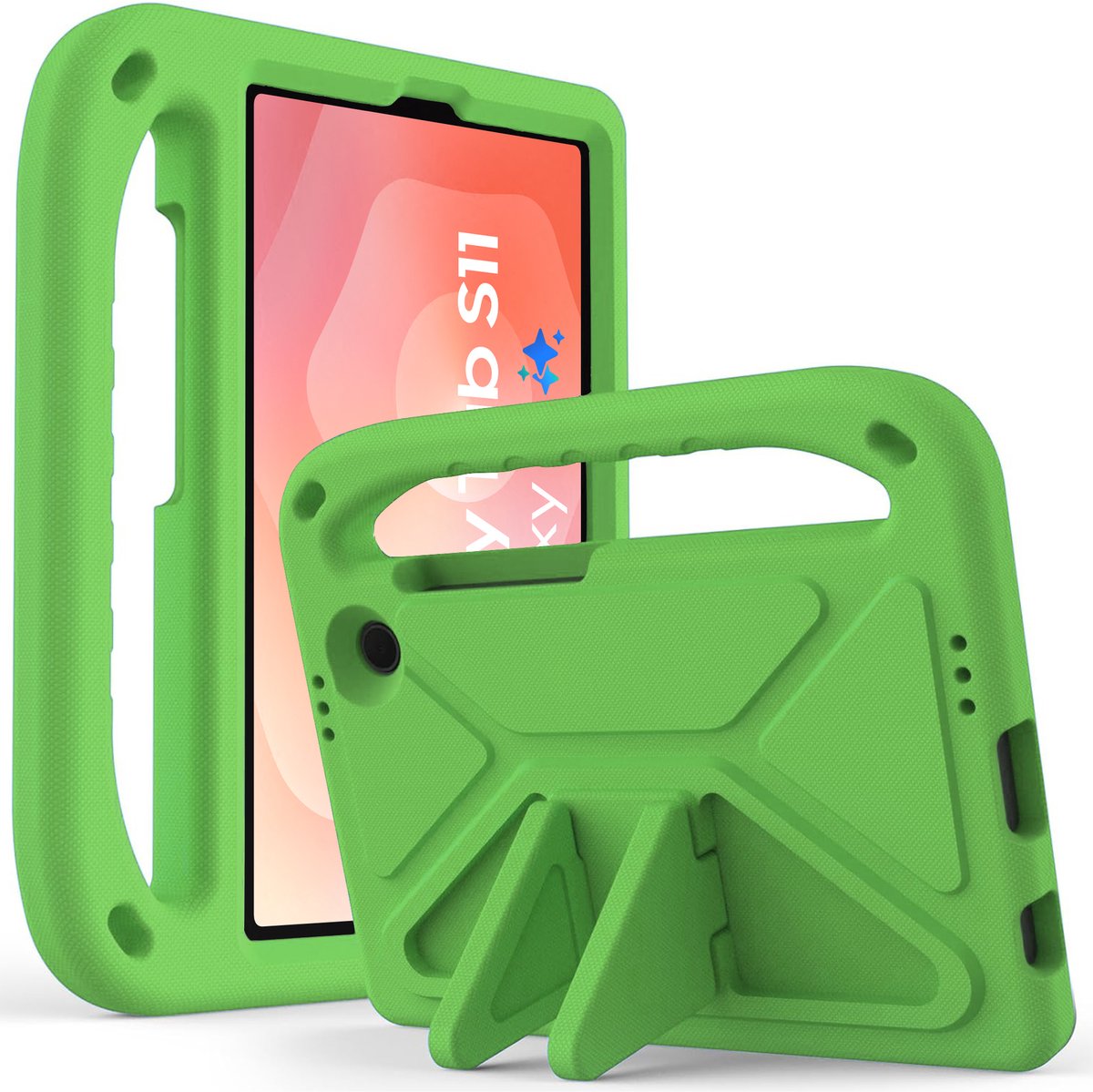 Kinder Tablet Hoes geschikt voor Samsung Galaxy Tab S11 – Groen