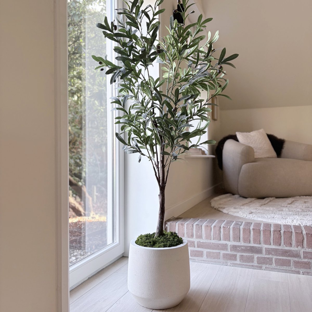 Causeway Bay Crea Lexa Grote Bloempot 28x32cm Sandy White