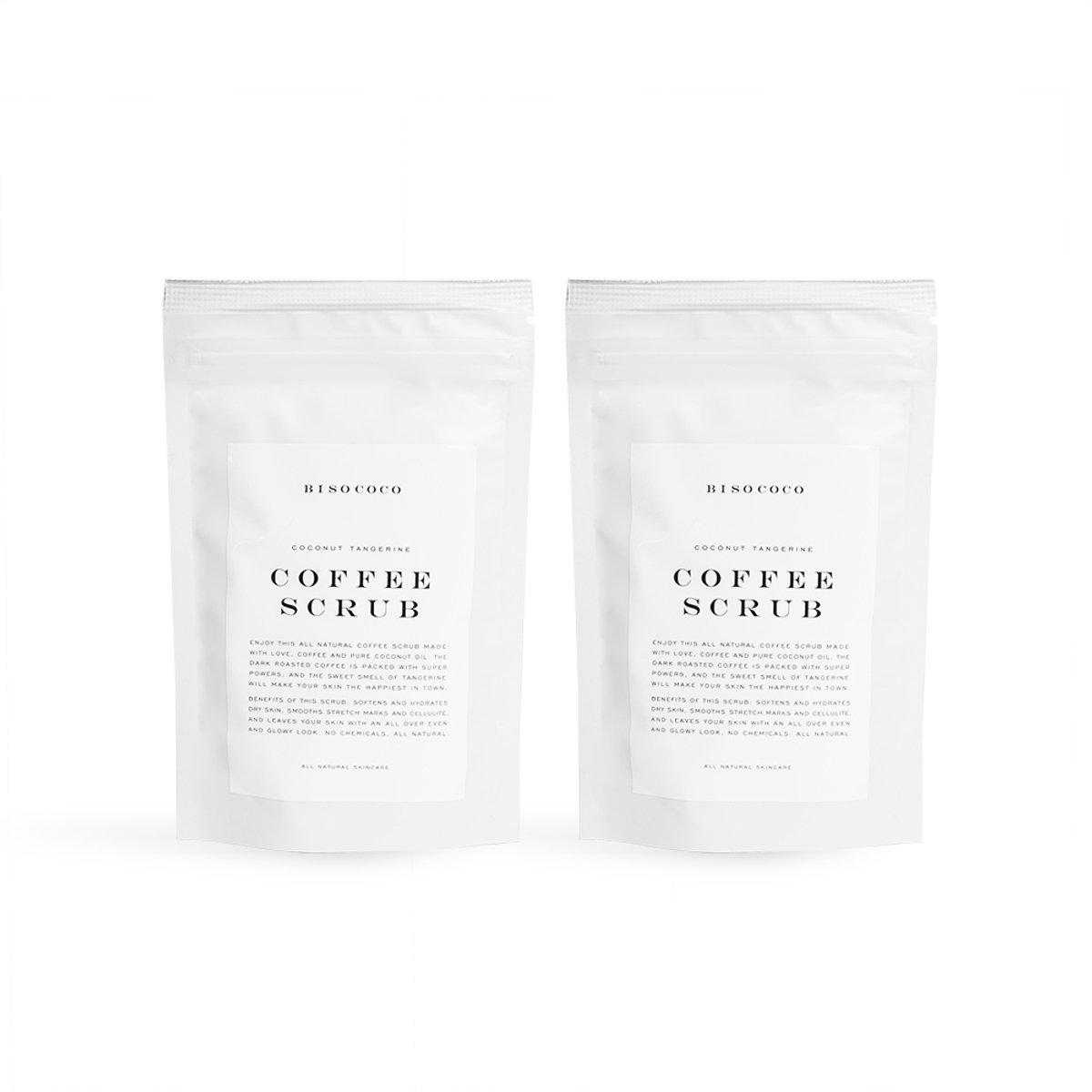 Bisococo Coffee Scrub Duopack 2x 100g – Natuurlijke Bodyscrub met Koffie & Kokosolie – Exfoliërende Scrub Lichaam – Voor Zachte, Gladde & Stralende Huid