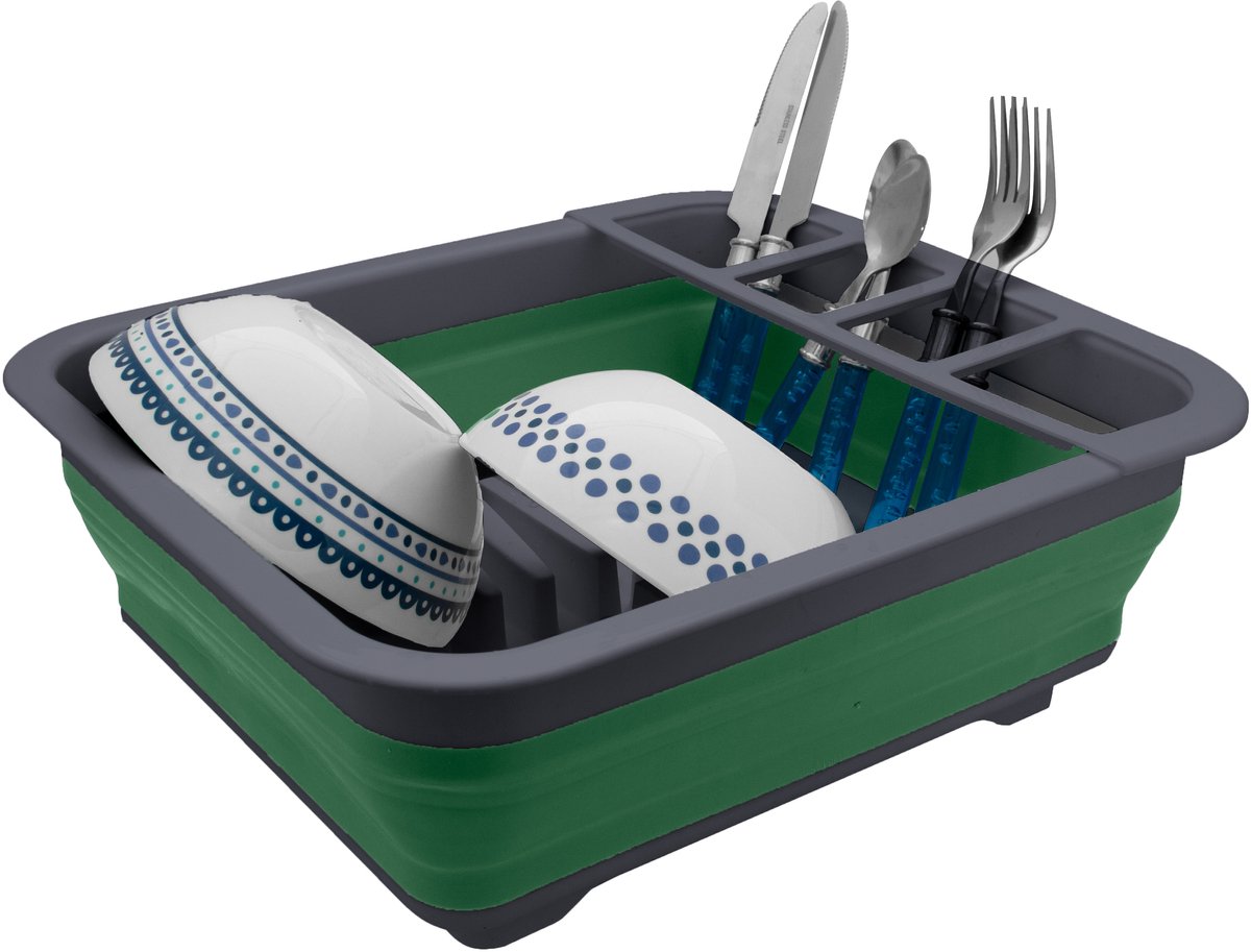 Eurotrail Afdruiprek - Opvouwbaar - Compact - Sea Green - Lichtgewicht en Waterstop - Ideaal voor Camping en Thuis