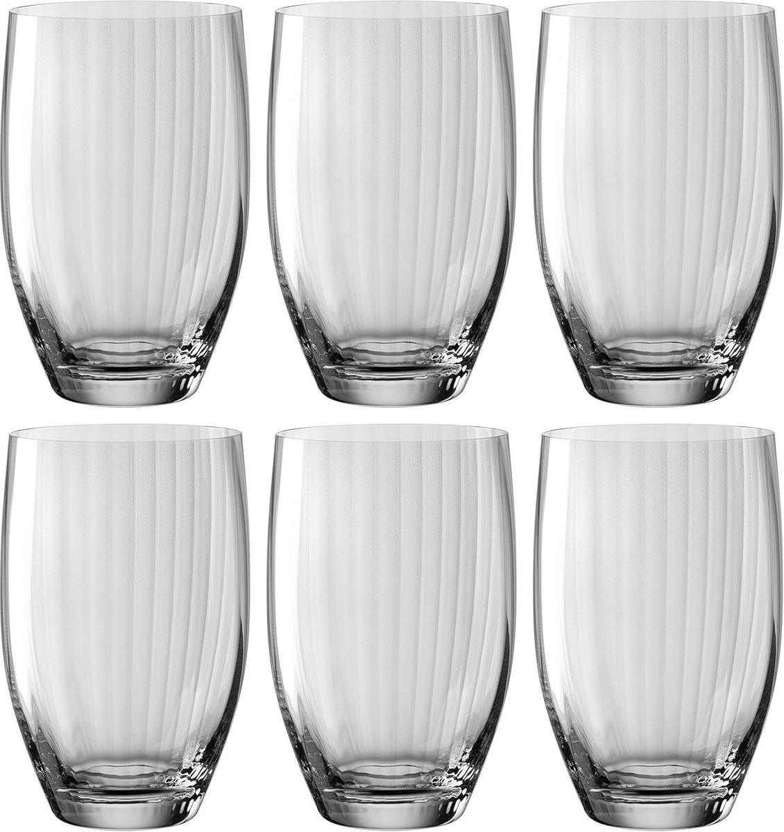Set van 6 Grijze Drinkglazen 460 ml - Hoogwaardig en Vaatwasmachinebestendig