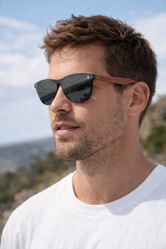 KingSeven - Black Oculos Bamboo UV400 en Polarisatie Filter van Kingseven — afbeelding 5