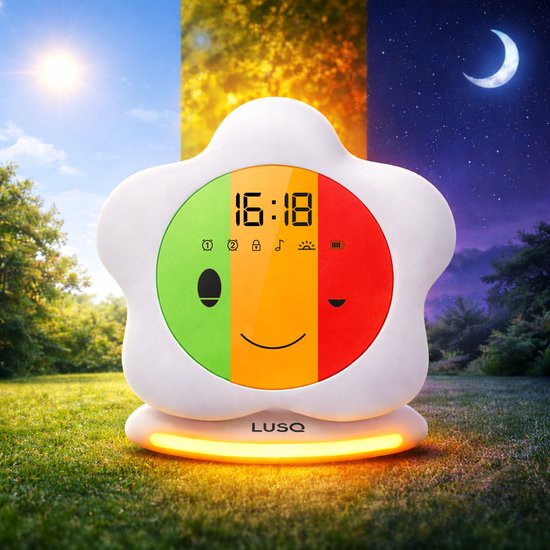 LUSQ® Starry Slaaptrainer Kinderen en Baby's - Kinderwekker met Nachtlampje - Slaapwekker