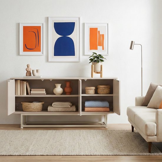 Foto: Commode boxholm 120x30x55 cm havermout en casa 