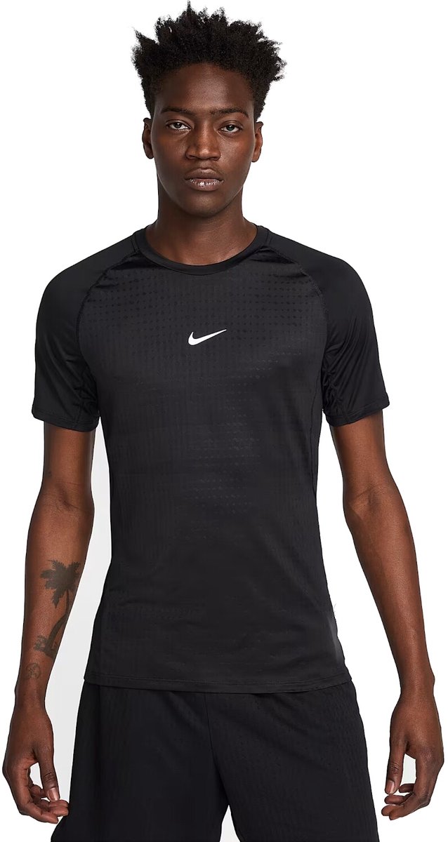 Nike Pro Breathe Slim-fit Heren T-shirt Hj4055-010 Kleur Zwart