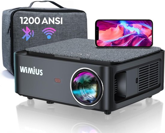 MELVRA Full HD Beamer 1080P 4K Support 1200 ANSI Lumen 5G WiFi Bluetooth 300 inch Projector