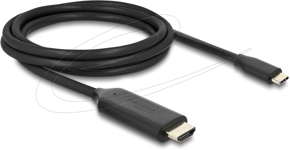 Delock USB Type-C™ to HDMI Cable (DP Alt Mode) 8K 60 Hz with HDR function 2 m black