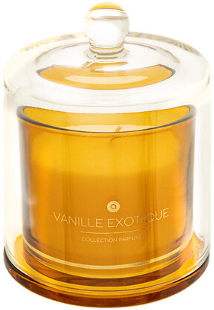 Atmosphera Geurkaars Spicy Vanilla in Glas – Met Cloche – 240 g Ambre