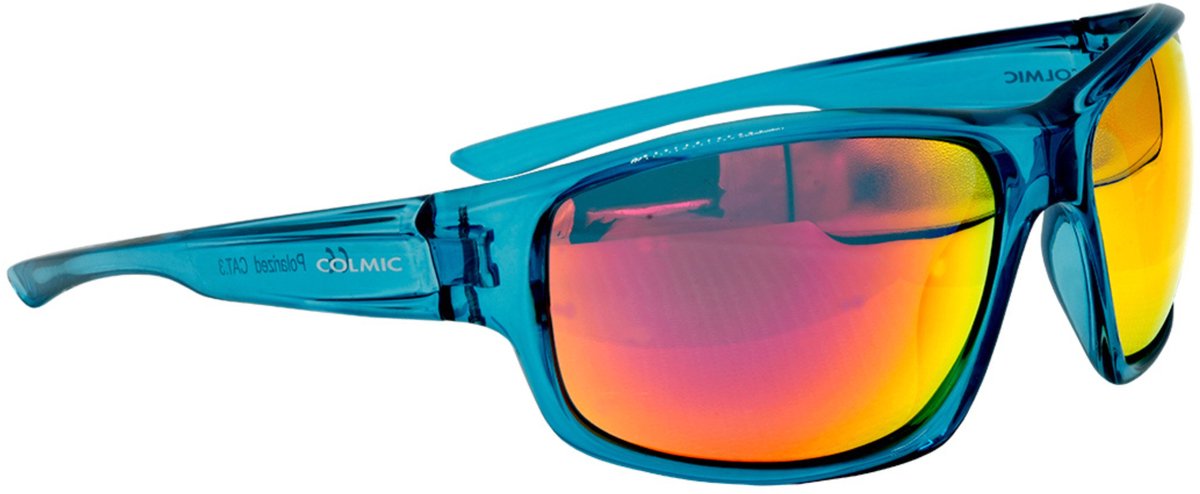 Colmic Blue & Red Sunset Mirror Sport Vis Zonnebril Gepolariseerde Polaroid Polariserende Visbril