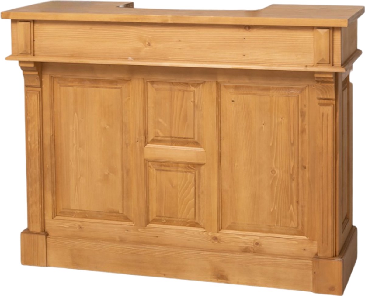 Klassiek landelijke houten balie/toonbank Amsterdam – 140 cm (PS1003)