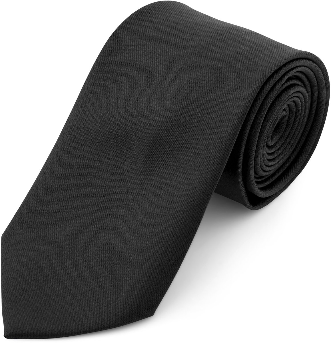 Extra Lange Zwarte Basic Stropdas van 8 cm