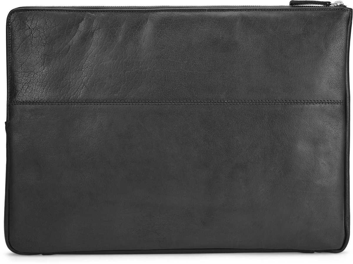 Montreal Zwarte Lederen Laptophoes