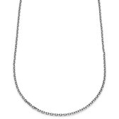 Essentials | Collier à maille forçat couleur argent 4 mm
