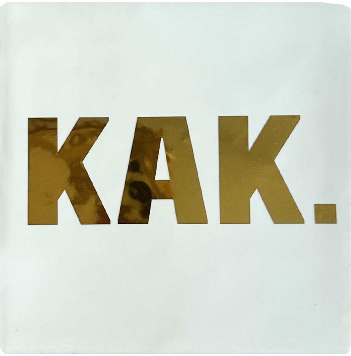 Snoes Tegeltje - Luxe Spreukentegeltje - 10x10 cm - Spaans Keramiek - Wit met Chrome Goud - Handgemaakt - Decoratie - met Plakhaakje - Cadeau Tip