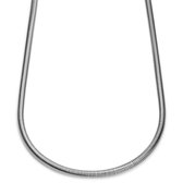 Essentials | Collier à maille serpent argenté 6 mm