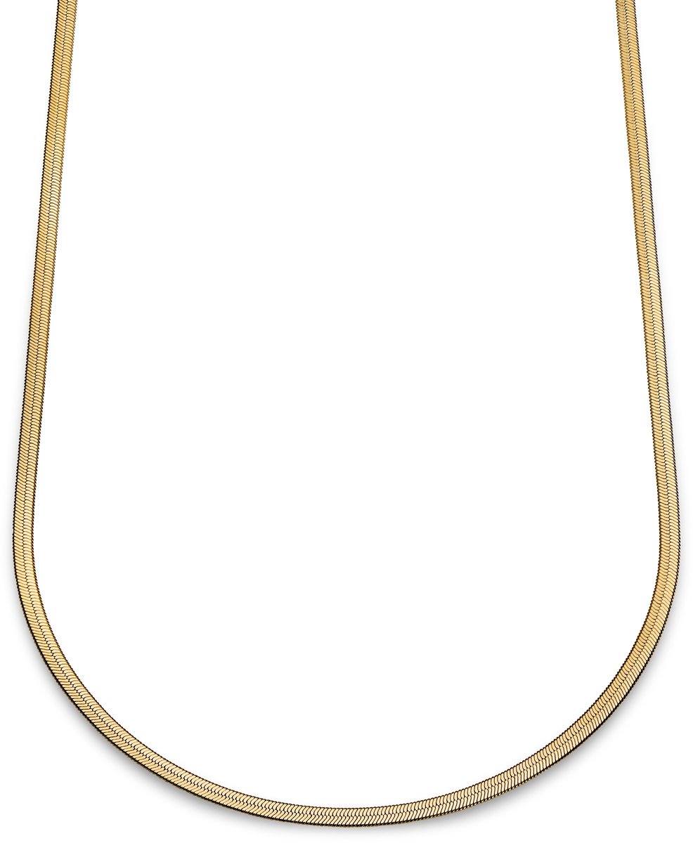 Essentials | 4 mm Goudkleurige Ketting met Visgraatschakels