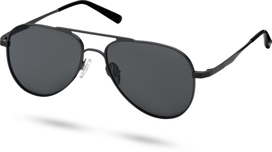 Zwarte Gepolariseerde Titanium Aviator Zonnebril — afbeelding 2