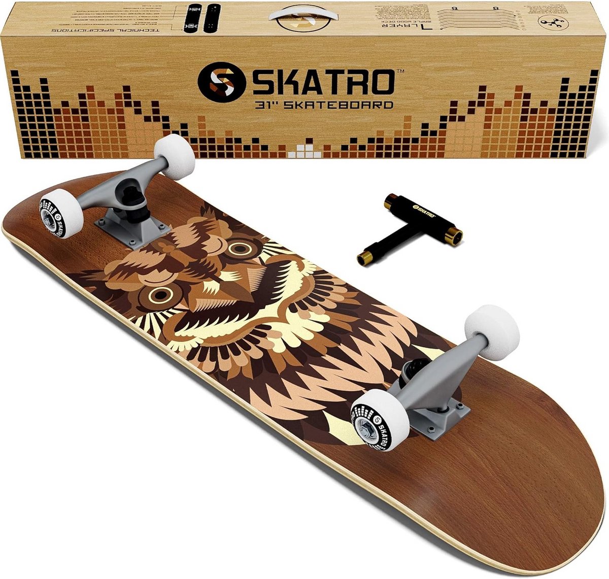 Compleet Skateboard 31 Inch voor Beginners en Gevorderden
