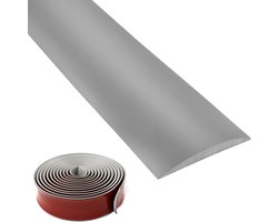 Plint - 3m Zelfklevende Overgangsprofiel - 5cm Grijs PVC - Voor Vloeren & Tegels - Eenvoudig te Installeren & Slijtvast - Voorkomt Stof & Veilig in Gebruik