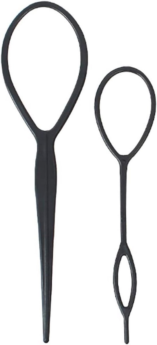 Haarspeld met lus voor het maken van knotjes en staarten, 2 stuks