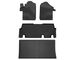 FROGUM 77 Set Automatten en Kofferbakmat - Geschikt voor Mercedes-Benz Vito III (vanaf 2014) - Tourer Pro / Select - TPE Rubber - Zwart