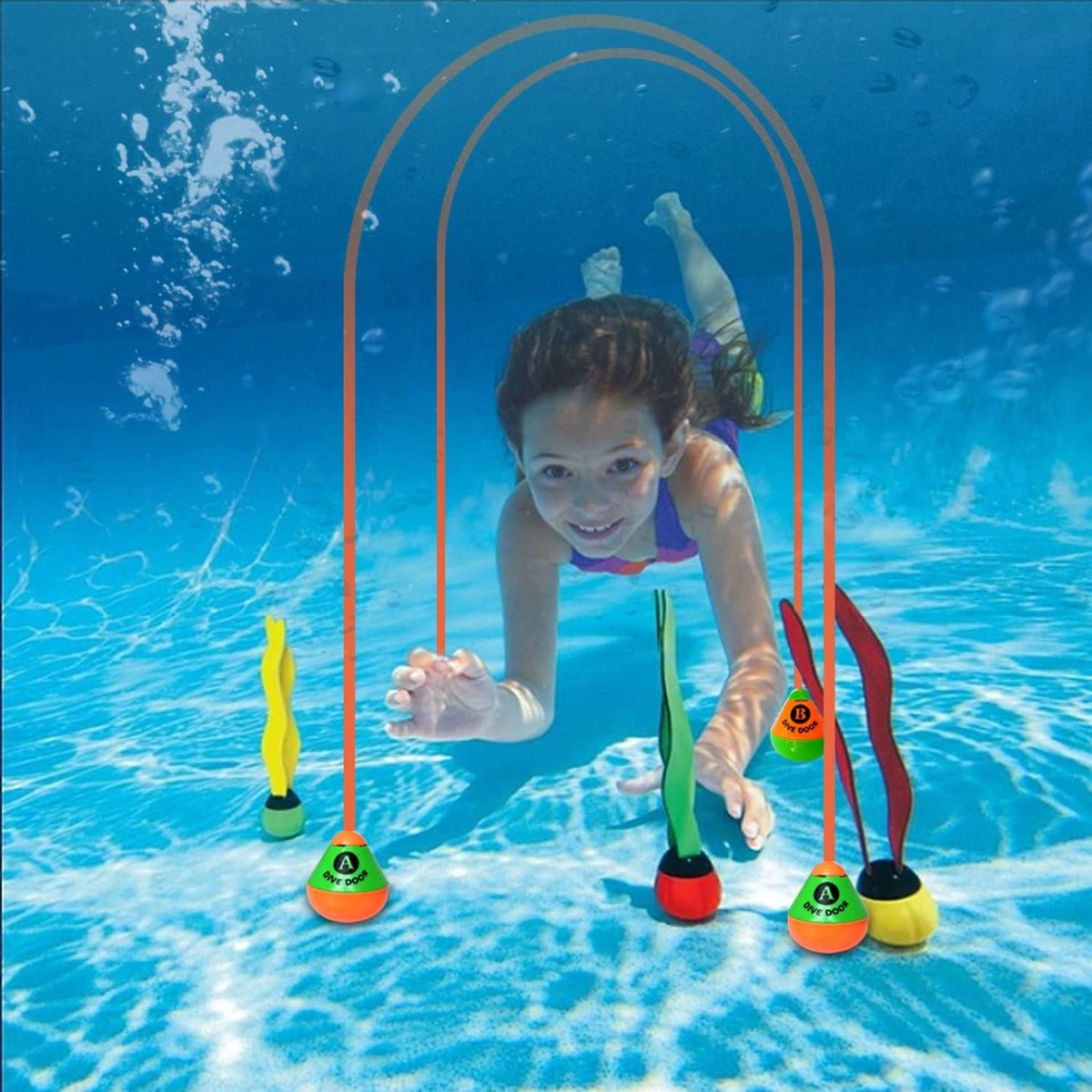 Duikringen voor kinderen - Onderwater Zwemspeelgoed voor zwembadplezier (2 stuks) – foto 4