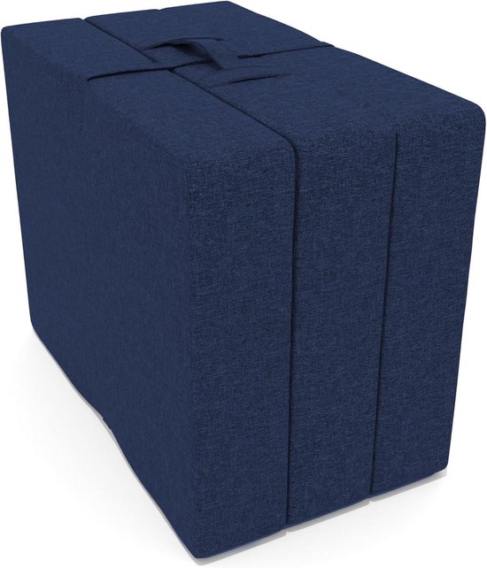 Opvouwbaar Matras - Vouwmatras Gastenbed - Logeerplek Creëren - OEKO-TEX Gecertificeerd - 120 x 195 x 15 cm - Donkerblauw — afbeelding 4