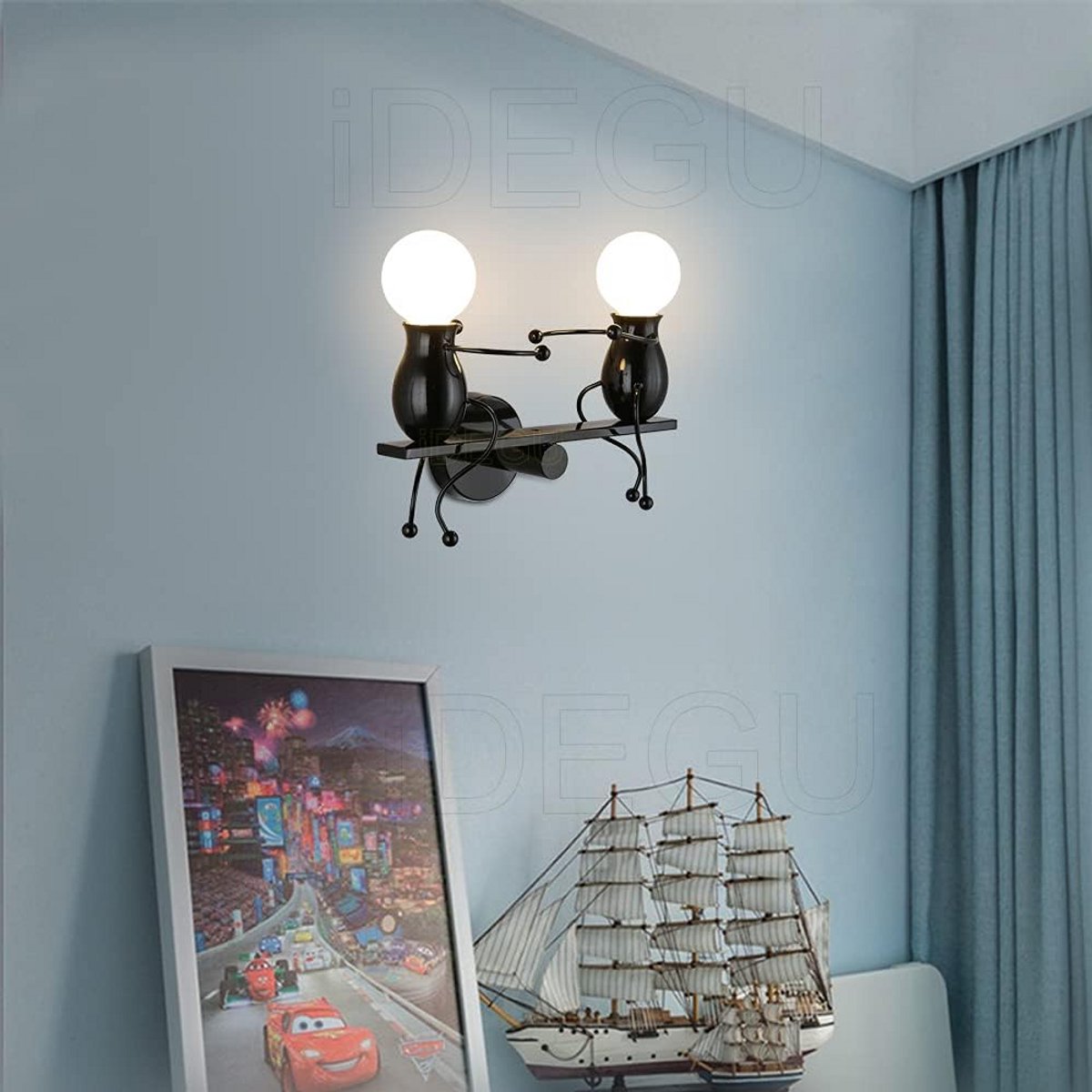 Moderne Wandlamp Mensfiguur - Creatieve Binnenverlichting met E27 Fitting