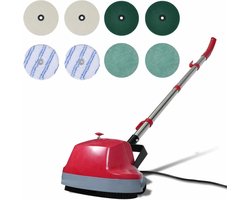 Gecheer 5-in-1 vloerreinigingsmachine met dubbele kop, concurrerende koppen bij 400 omw/min, krachtige mop voor alle soorten onderhoud en reiniging van harde vloeren met dubbele motoren