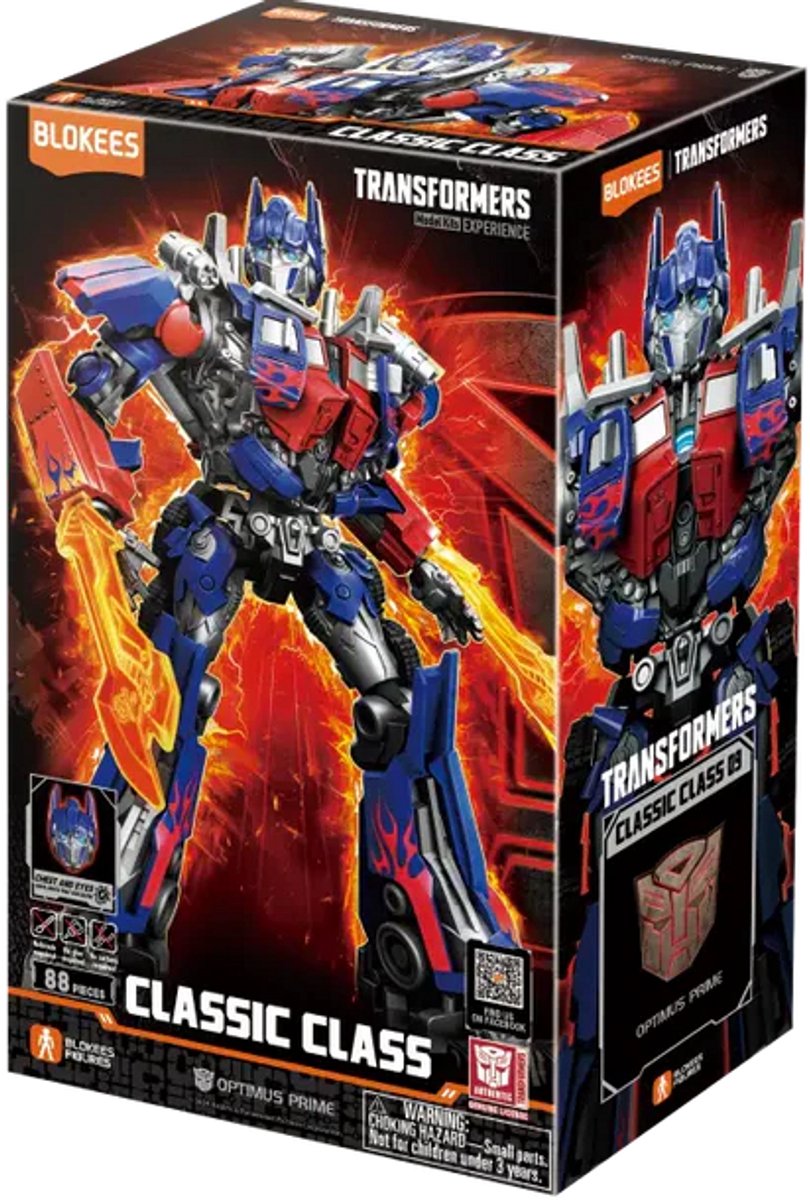 Blokees Classic Class 09 - Optimus Prime (2007) actiefiguur, verzamelartikel, niet-uitbreidbaar bouwpakket, cadeau bouwspeelgoed voor volwassenen en
