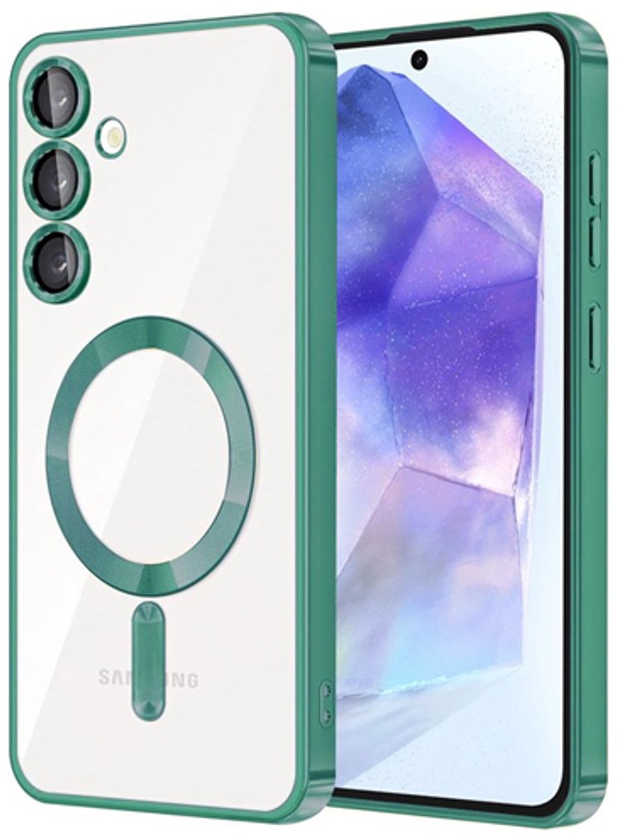 Geschikt voor Samsung Galaxy A37 (2026) – Groen- Back Cover met Camera Lens Bescherming