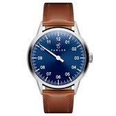 Paz | Blauw Roestvrijstalen Chic Klassiek Horloge met Een Wijzer
