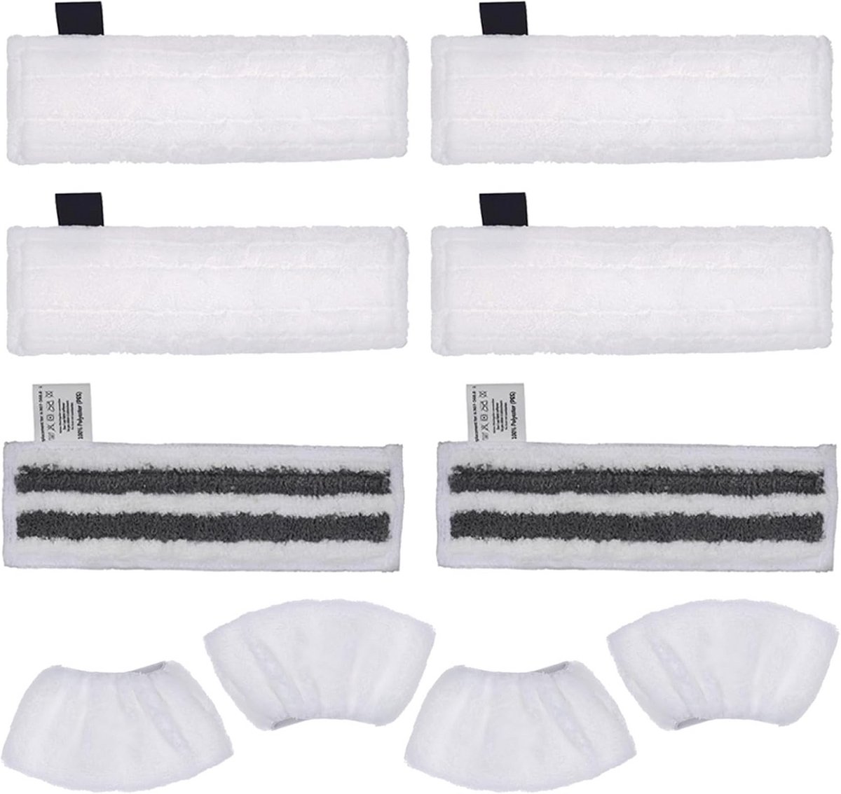 10-Delige Accessoireset voor Stoomreiniger, Inclusief Microvezeldoeken en Schuurpads