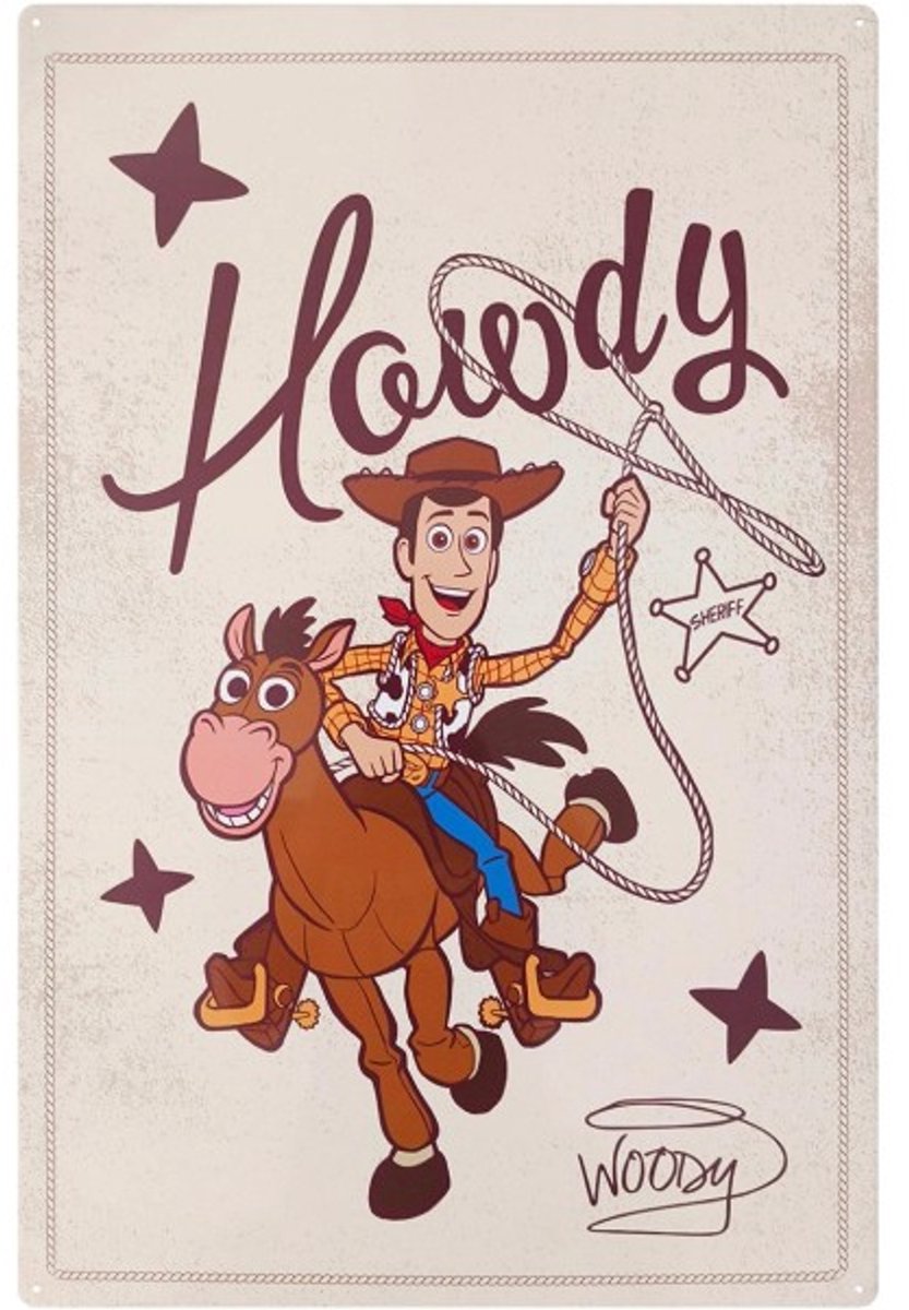 Disney Home Wandbord XXL - Toy Story - Howdy Woody Meerkleurig