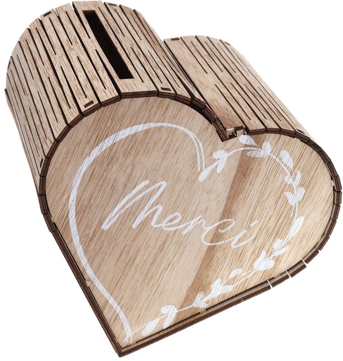 Spaarpot bruiloft naturel 15cm