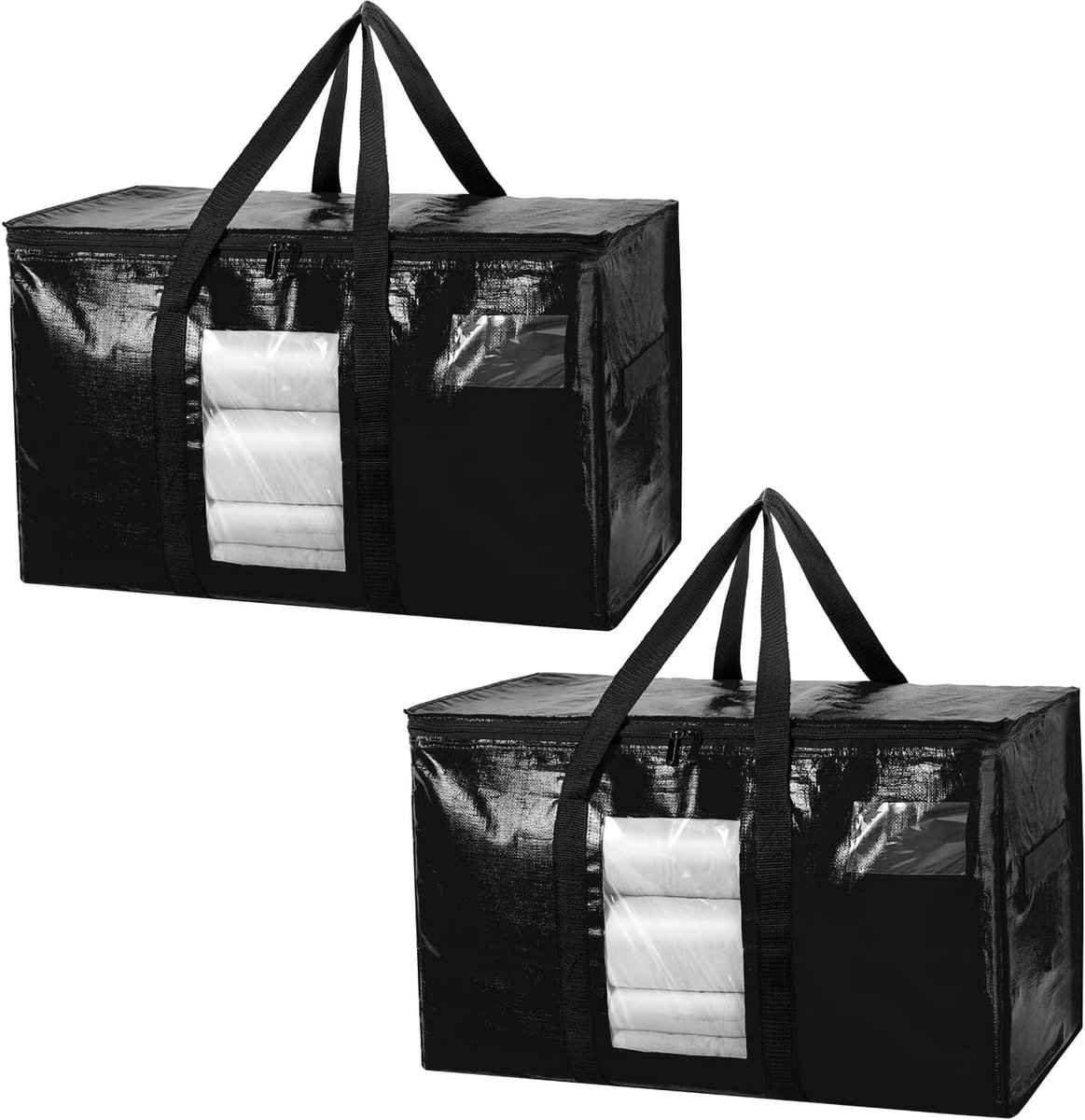Extra Grote Heavy Duty Verhuiszakken 2-Pack met Handvatten en Venster