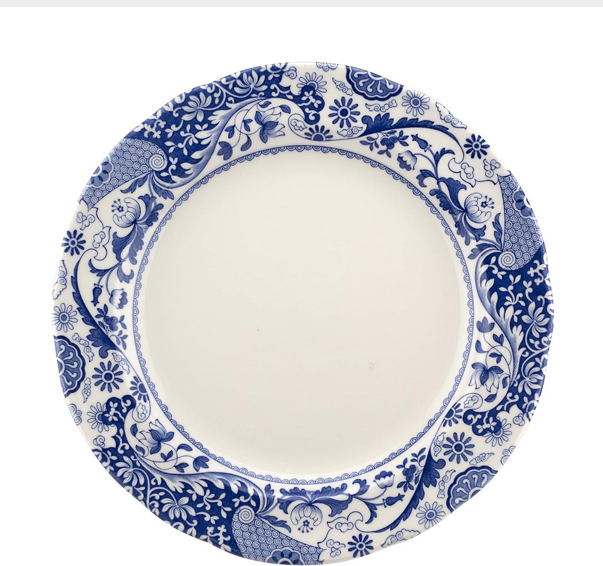 Set van 4 Dinerborden 27 cm Aardewerk Blauw Patroon