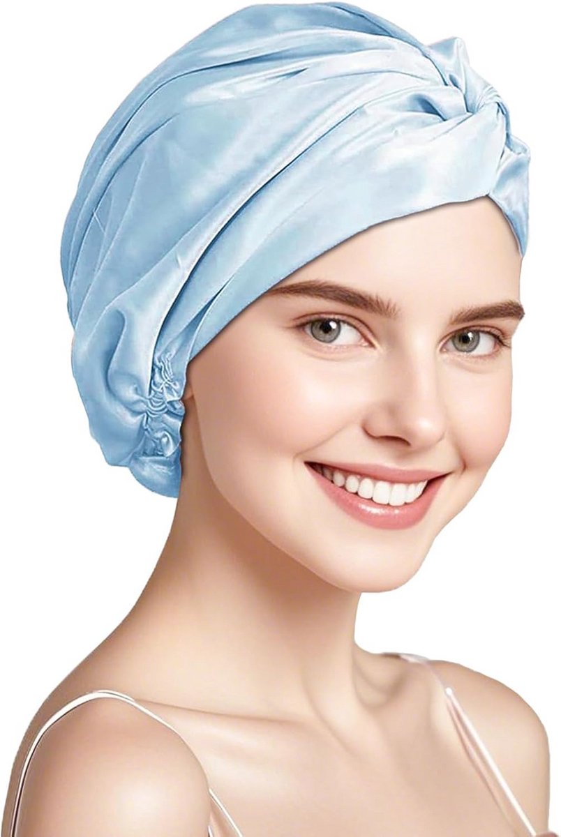 100% Moerbeizijde Slaapmuts voor Dames | Haarbescherming en Glans | Ademend Nachtmuts