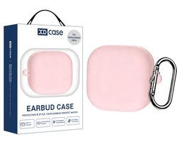 XDcase - hoesje geschikt voor Samsung Galaxy Buds 4 / 4 pro soft case cover - roze - TPU hoesje Beschermhoes - Samsung Galaxy Buds 4 / 4 Pro Cover - Buds4 hoesje - gel hoesje met sleutelhanger